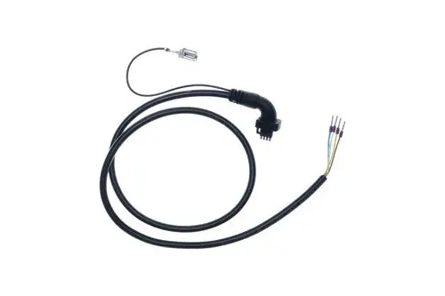 Kabel mit gebogenem Stecker und mehreren Leitungen, typisch für Elektronik-Anwendungen. Ermöglicht den Anschluss von Sensoren, möglicherweise passend für Brötje Produkte.
