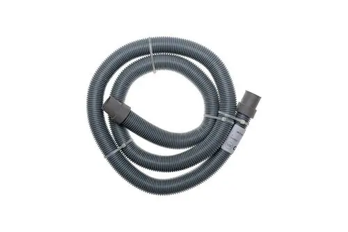 Grauer, flexibler Abflussschlauch mit Verdrehungen und Anschlüssen, geeignet für Anwendungen in der Haustechnik, produziert von Brötje.