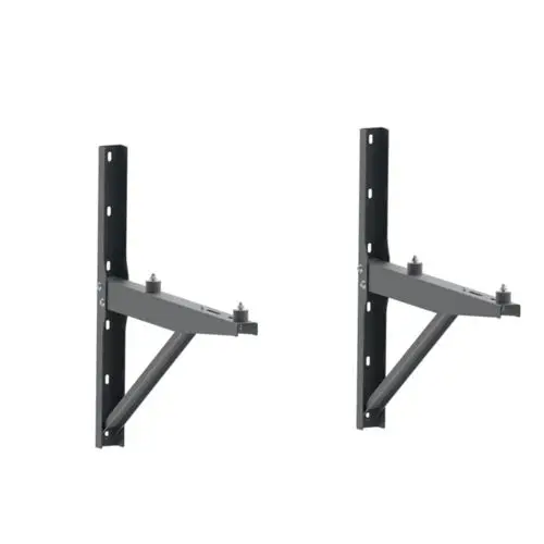 Wandhalterung von Brötje mit schwingungsdämpfendem Design. Die Halterungen sind aus Metall gefertigt und zeigen eine robuste Konstruktion für die sichere Montage.