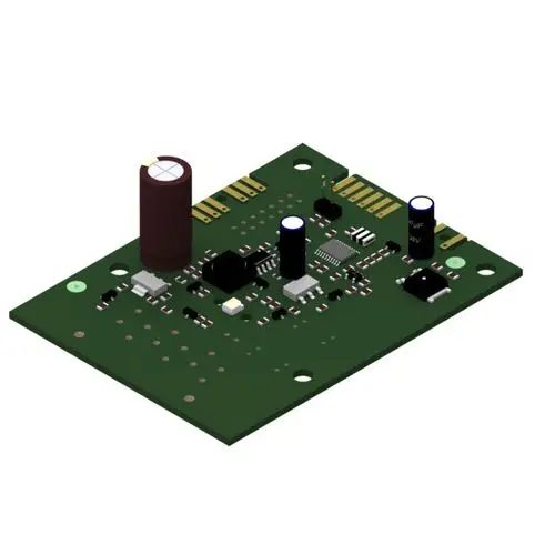 Platine mit elektronischen Komponenten, darunter Kondensatoren und integrierte Schaltungen, zur Verwendung in Brötje-Anwendungen.