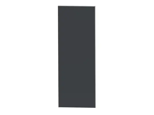 Graue Verkleidung von Brötje in schmaler, rechteckiger Form zur Abdeckung der Rückseite von Geräten, ohne erkennbare Maße oder spezifisches Design.