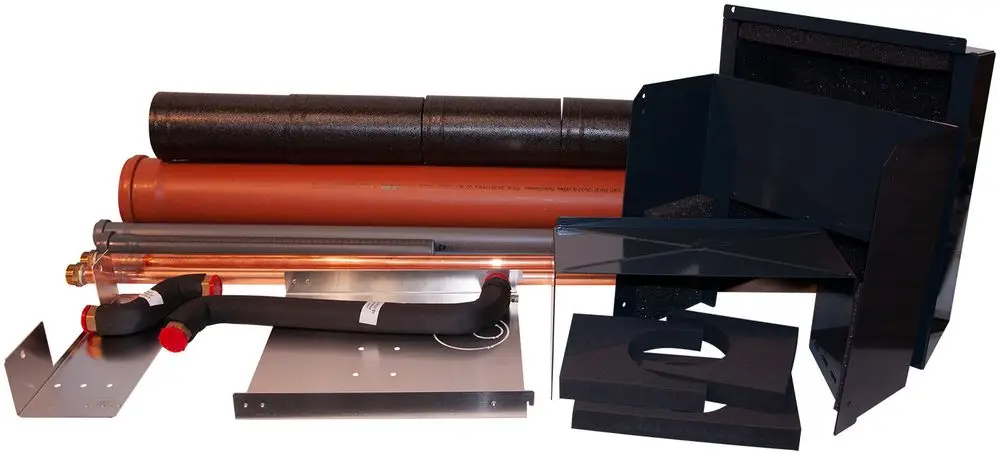 Zubehörteile von Novelan bestehen aus verschiedenen Rohren und Metallkomponenten, die für hydraulische Systeme verwendet werden. Sie sind in unterschiedlichen Formen und Materialien angeordnet.