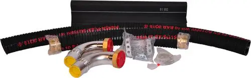 Zubehörset von Novelan mit verschiedenen Schläuchen, Kupplungen und Fittings, geeignet für hydraulische Anwendungen.
