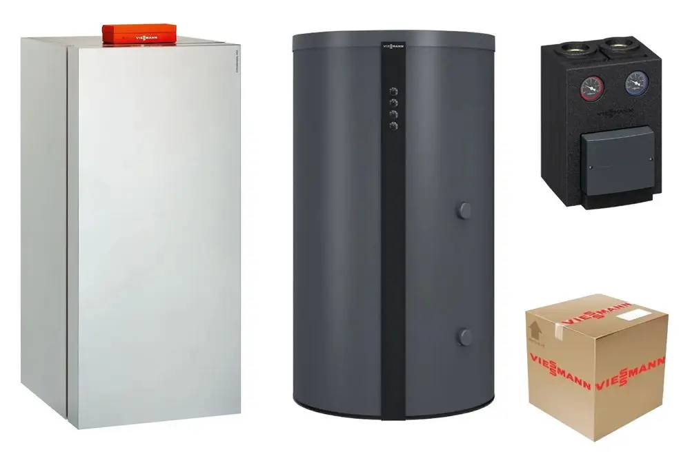 Viessmann Paket Vitocrossal 300 CU3A 32kW mit Speicher Vitocell 320-M SVHA 910 l, Z029737