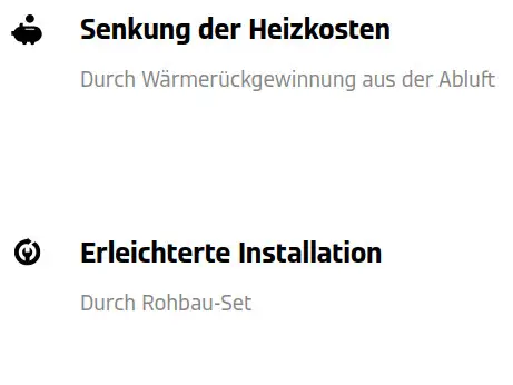 Senkung der Heizkosten, erleichterte Installation.