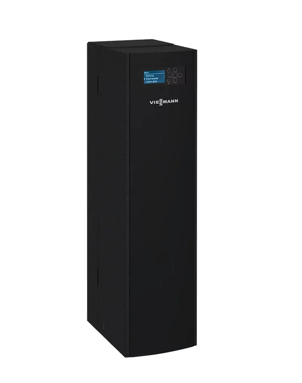 Viessmann Vitotrans 353 PZSA Warmwasserspeicher mit Display und Logo auf weißem Hintergrund.