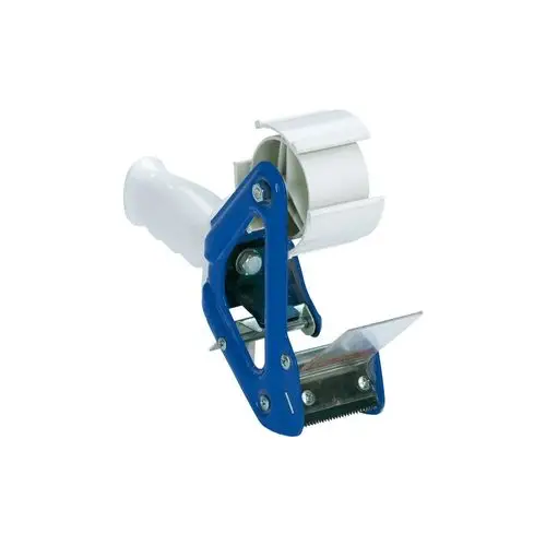 Handabroller für Klebeband von Viessmann, blau-weiß, 50 mm breit, Modell 9610420.