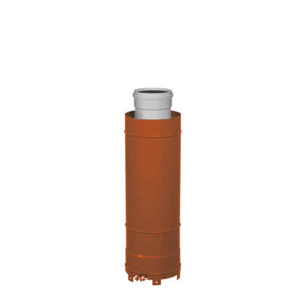 Viessmann AZ-Überdachverläng. D=110/150 0,5m rot, 7373252