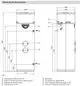 Diagramm eines Viessmann DHW Booster HP 170L, Z024663, mit Maßangaben und Beschriftungen der Anschlüsse.