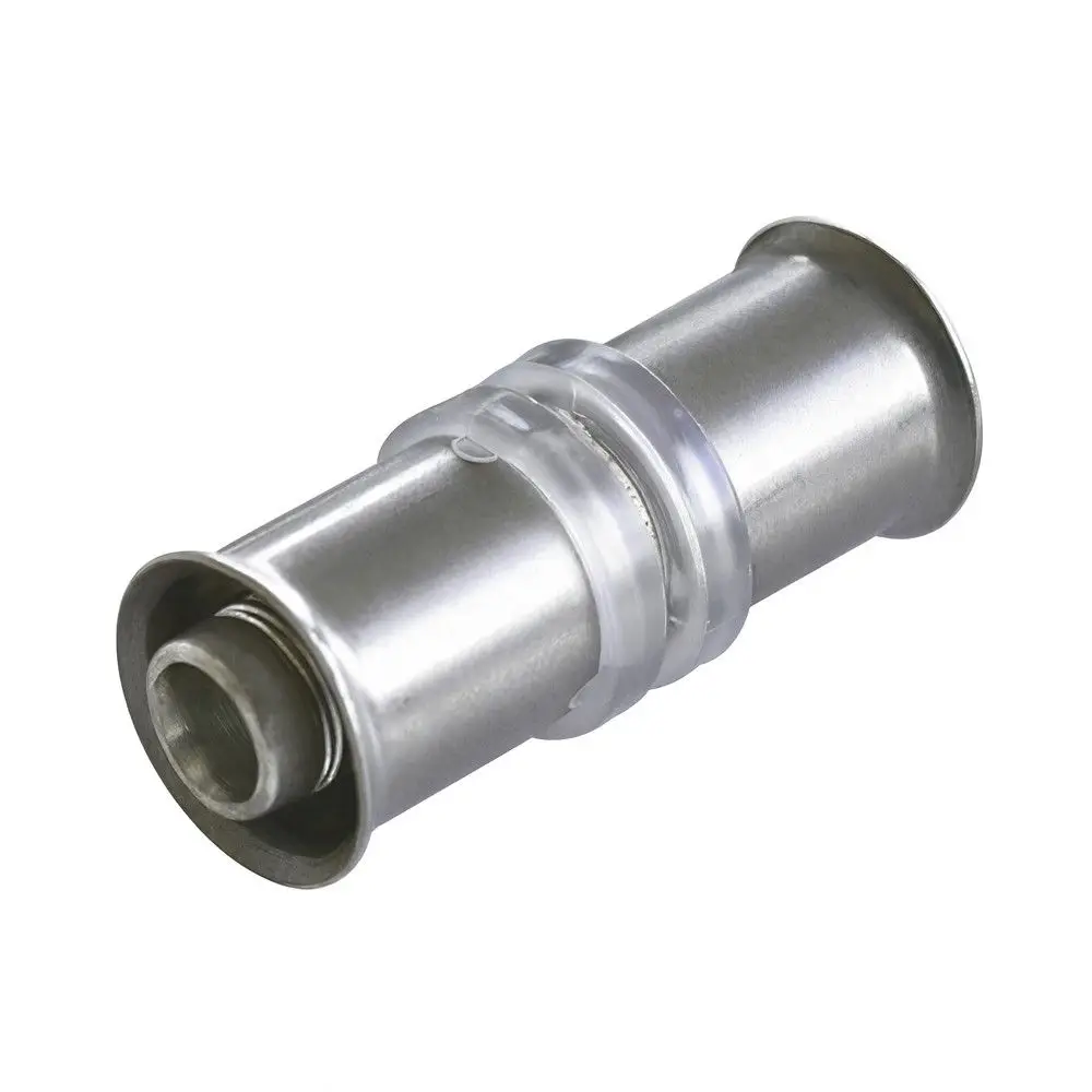 Press-Kupplung 20 x 20 mm, Messing verzinnt, für Heizrohr PE-RT/Alu/PE-RT und PE-RT.