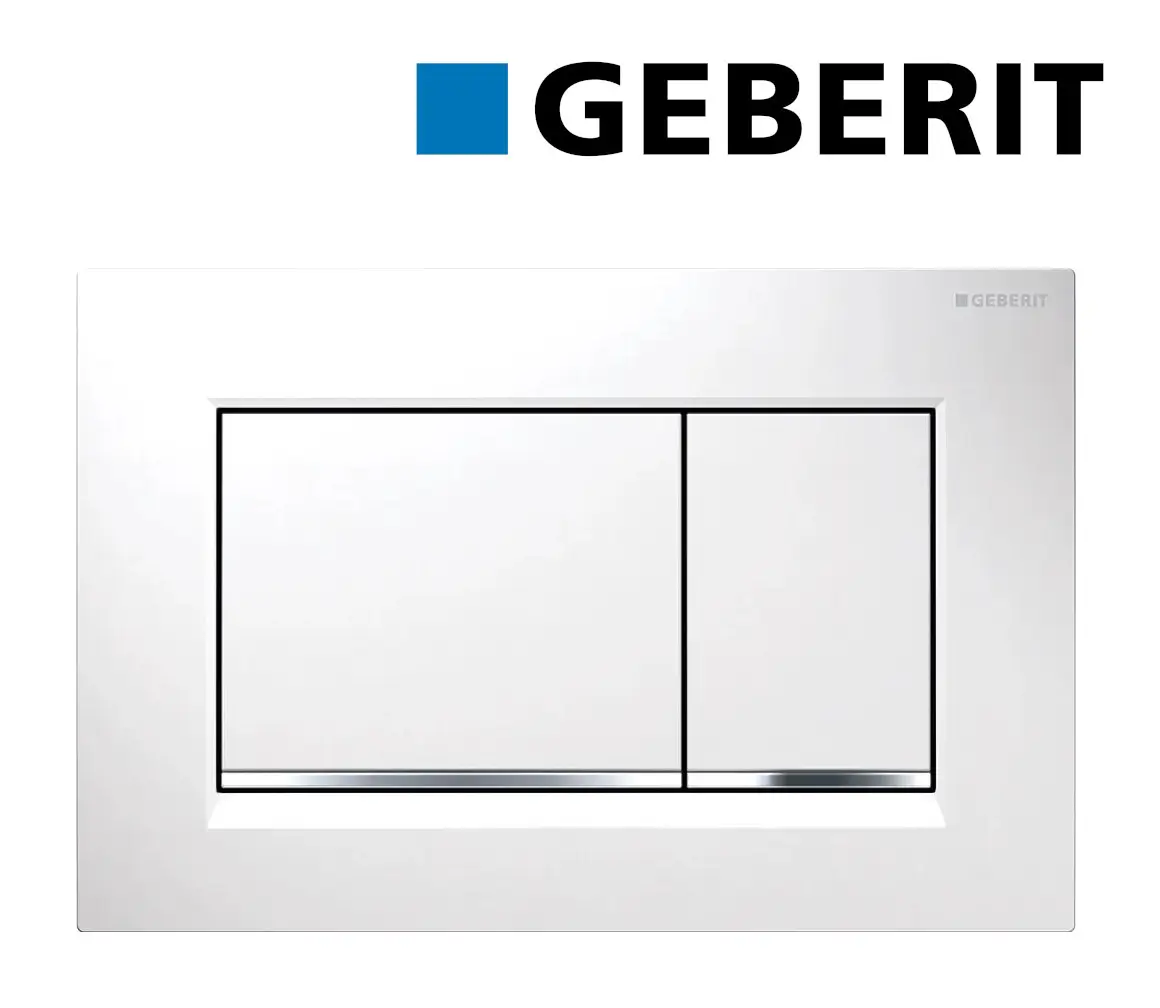 Geberit Sigma 20 Drückerplatte in Weiß Hochglanz & Chrom