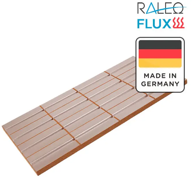 Produktbild: Verlegeplatte Holzfaser Alu, 1000 x 500 x 30 mm, Made in Germany.