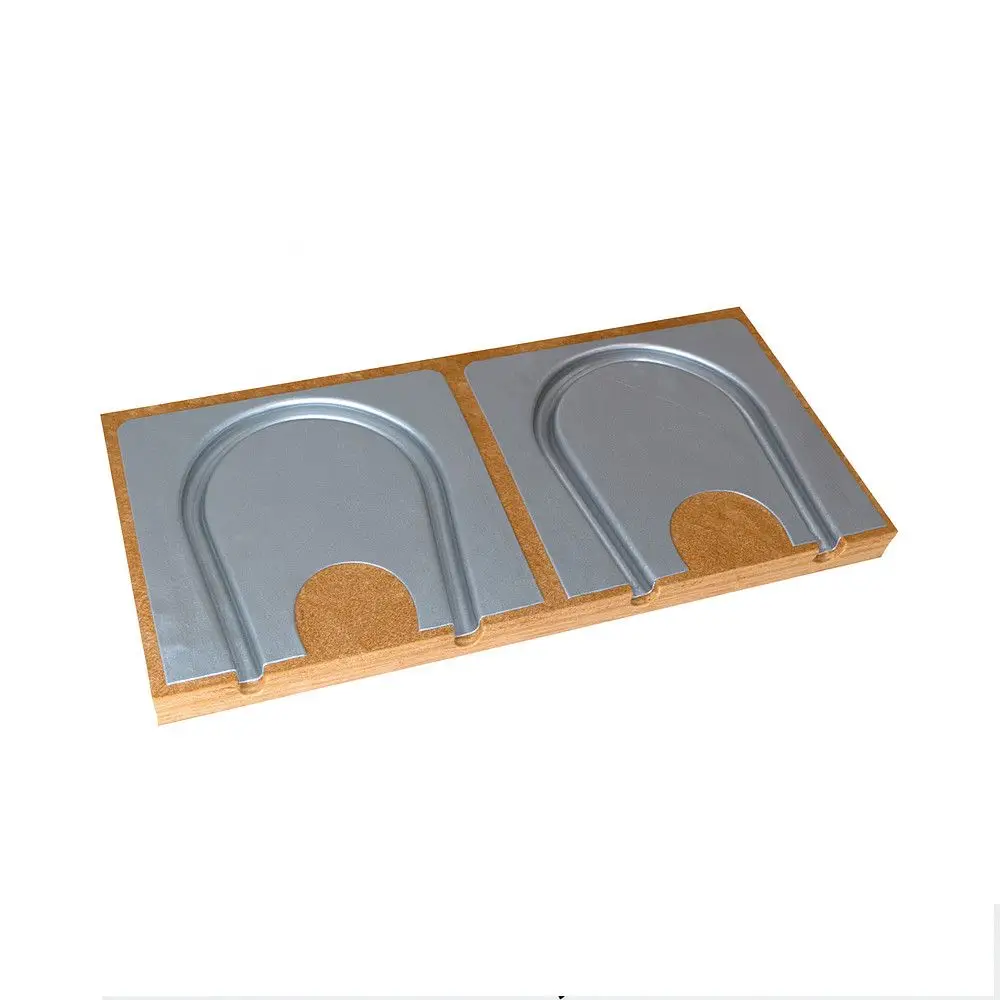 Umlenkplatte aus Holzfaser mit Aluminium, Verlegeabstand 12,5 cm, 250 x 500 x 30 mm