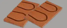Verlegeplatten aus Holzfaser mit Aluminiumbeschichtung, Verlegeabstand 12,5 cm