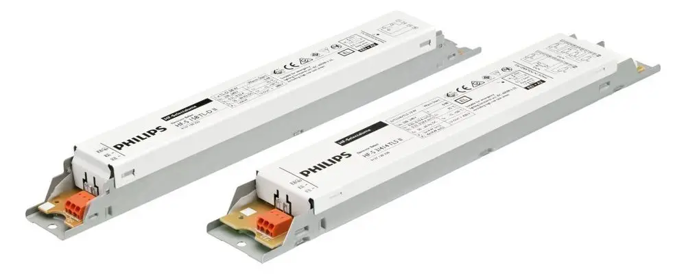 Zwei Philips HF-S Selectalume elektronische Vorschaltgeräte.