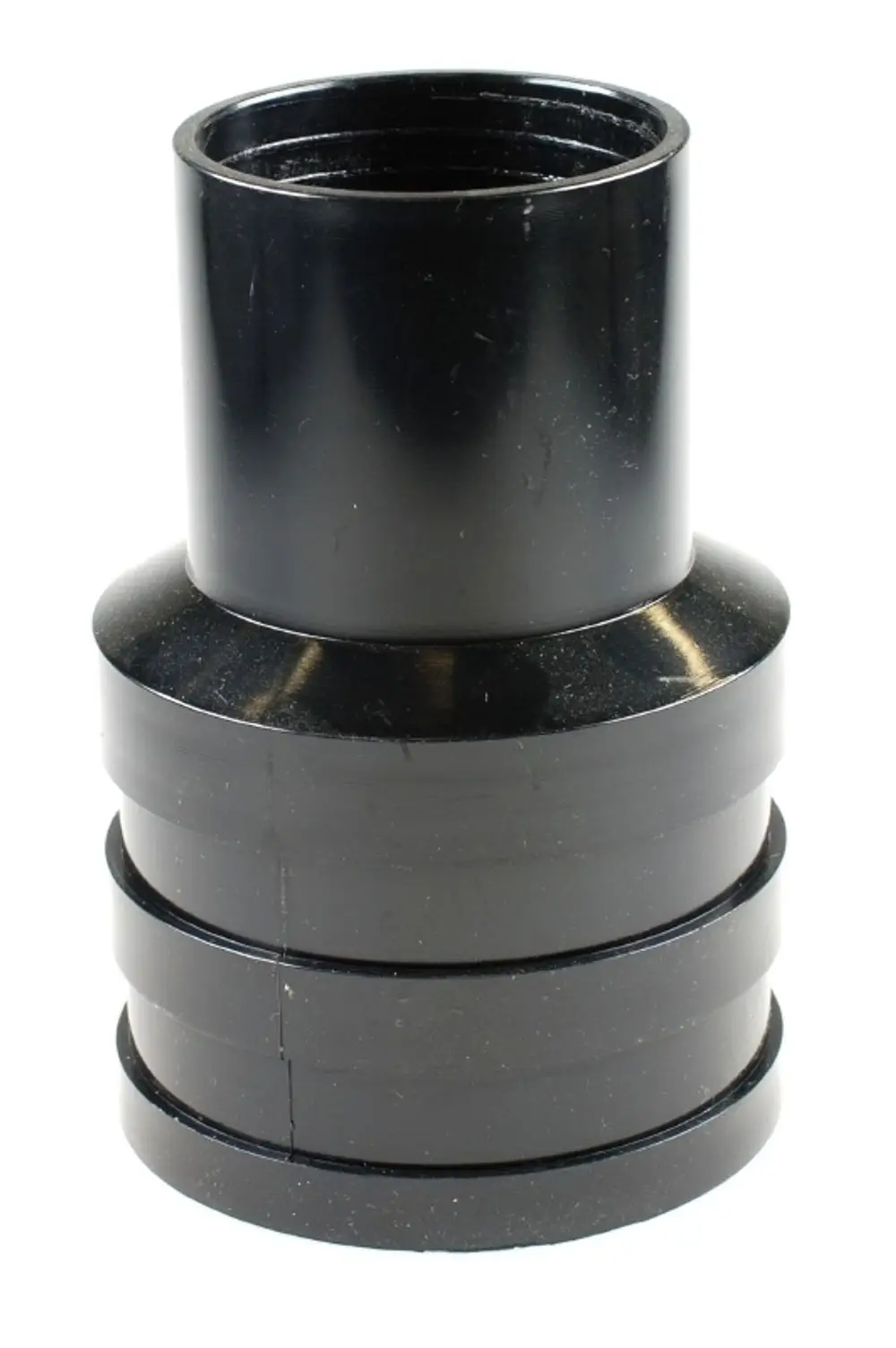Produktbild eines schwarzen Remko RK Stutzens, kesselseitig RK 70, 1336029, auf weißem Hintergrund.