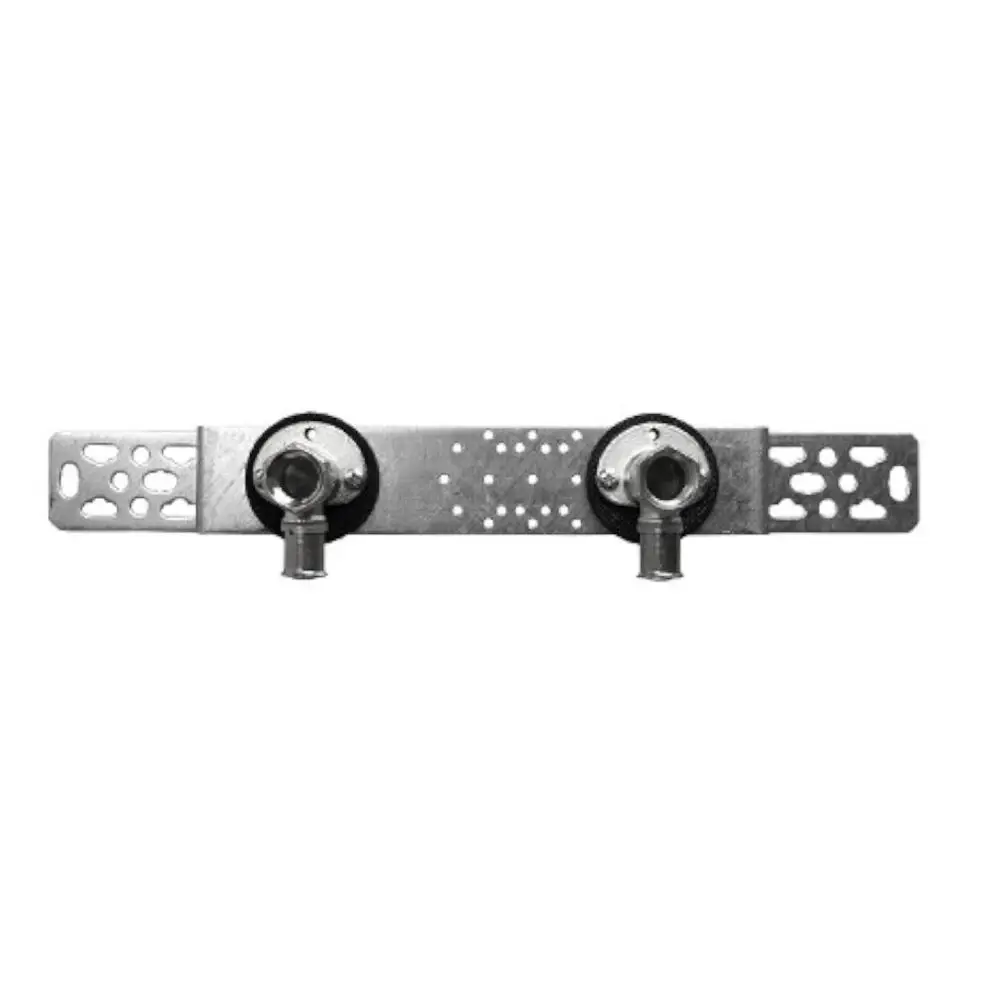 Halter vormontiert 80 mm AP / NW 16, mit zwei Wandwinkeln inkl. Montagefüßen, MC30000196 Galeriebild 1