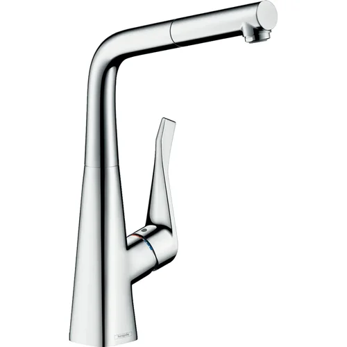 hansgrohe Metris M71 Einhebel-Küchenmischer 320, Ausziehauslauf, 1jet Chrom
