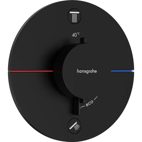 hansgrohe ShowerSelect Comfort S Thermostat Unterputz für 2 Verbraucher Mattschwarz