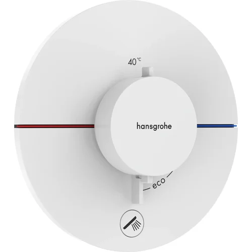 hansgrohe ShowerSelect Comfort S Thermostat Unterputz für 1 Verbraucher und einen zusätzlichen Abgang Mattweiß