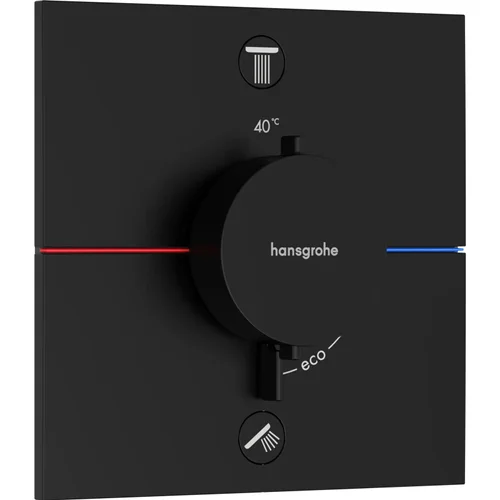 hansgrohe ShowerSelect Comfort E Thermostat Unterputz für 2 Verbraucher Mattschwarz