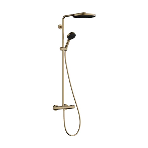hansgrohe Pulsify S Puro Showerpipe 260 1jet EcoSmart mit Ecostat Fine und Handbrause 3jet Brushed Bronze