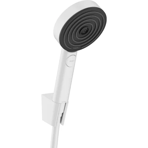 hansgrohe Pulsify Select S Brausehalterset 105 3jet Relaxation EcoSmart mit Brauseschlauch 125 cm Mattweiß