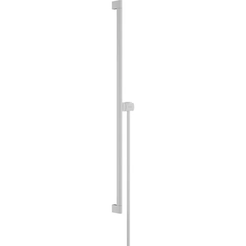 hansgrohe Unica Brausestange S Puro 90 cm mit Easy Slide Handbrausehalter und Isiflex Brauseschlauch 160 cm Mattweiß