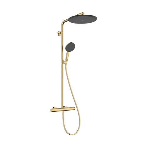 hansgrohe Raindance Alive S Puro Showerpipe 300 1jet EcoSmart+ mit Ecostat Element Polished Gold Optic