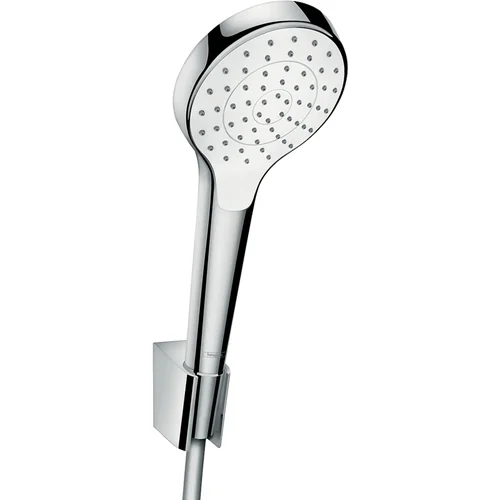 hansgrohe Brausehalterset Croma Select S 110 - 1jet EcoSm m.Brauseschl. 1250mm ws/chr Weiß/Chrom