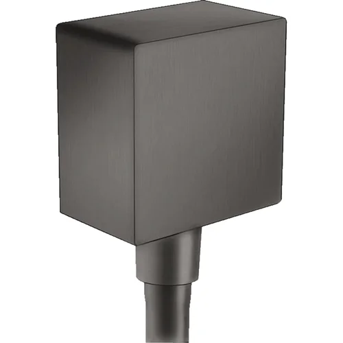 hansgrohe FixFit Wandanschluss Square mit Rückflussverhinderer Brushed Black Chrome