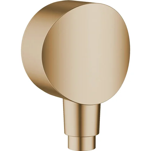 hansgrohe FixFit Wandanschluss S mit Rückflussverhinderer und Kunststoffanschlusswinkel Brushed Bronze
