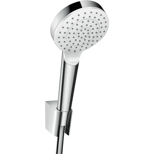 hansgrohe Crometta Brausehalterset 100 1jet EcoSmart mit Brauseschlauch 160 cm Weiß/Chrom