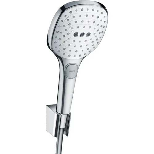 hansgrohe Raindance Select E Brausehalterset 120 3jet mit Brauseschlauch 160 cm Weiß/Chrom