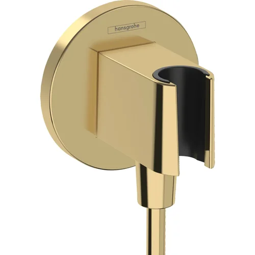 hansgrohe FixFit S Wandanschluss mit Brausehalter in Polished Gold Polished Gold Optic