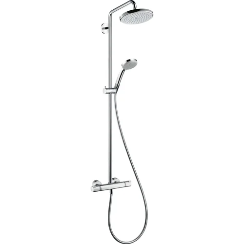hansgrohe Croma Showerpipe 220 1jet EcoSmart mit Thermostat Chrom