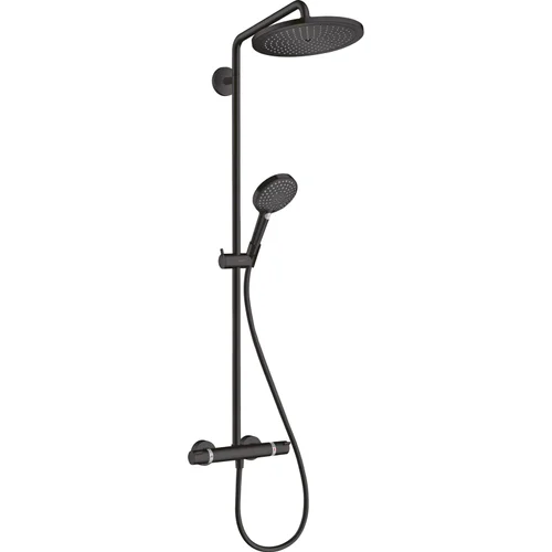 hansgrohe Croma Select S Showerpipe 280 1jet mit Thermostat und Handbrause Raindance Select S 120 3jet Mattschwarz
