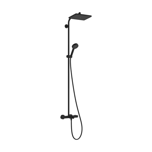 hansgrohe Activera Q Showerpipe 290/180 1jet EcoSmart mit Wannenthermostat Ecostat Fine Mattschwarz
