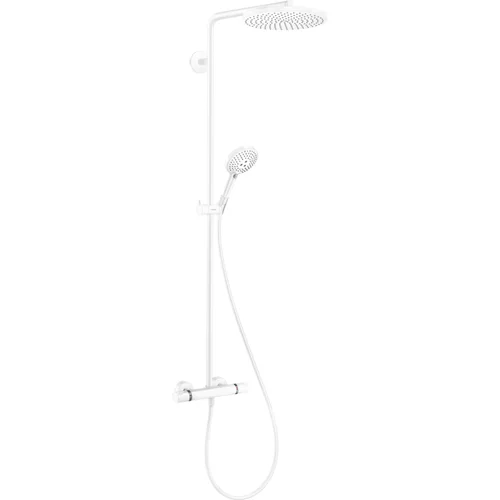 hansgrohe Raindance S Showerpipe 240 1jet PowderRain EcoSmart mit Thermostat Mattweiß