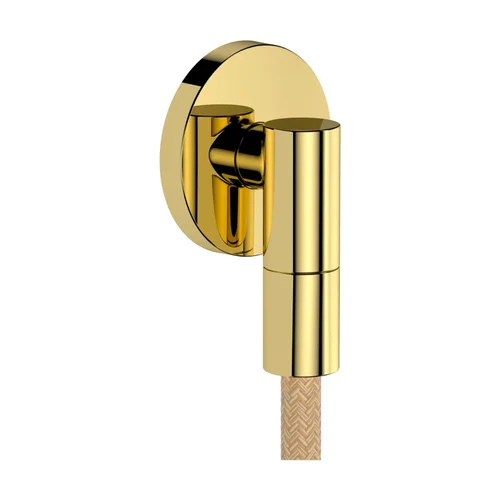 hansgrohe FixFit Fine S Wandanschluss mit Rückflussverhinderer Polished Gold Optic
