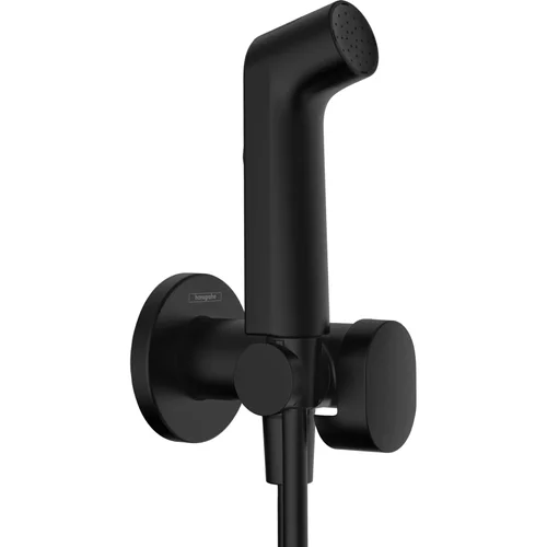 hansgrohe Handbrause Bidette S f.Warmwasser - m. Schlauch 1250mm und Porter MSW Mattschwarz