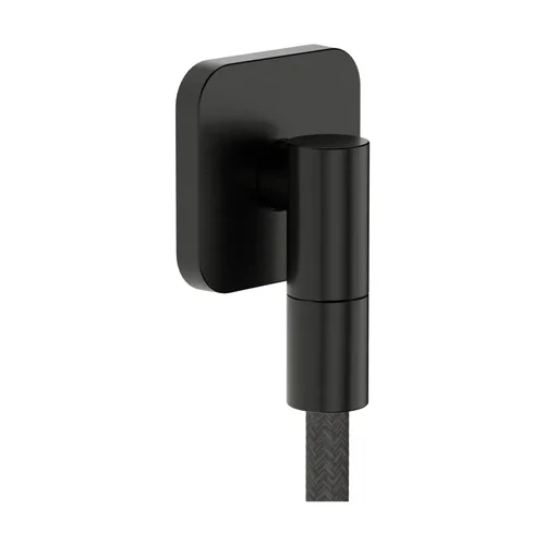 hansgrohe FixFit Fine Q Wandanschluss mit Rückflussverhinderer Brushed Black Chrome