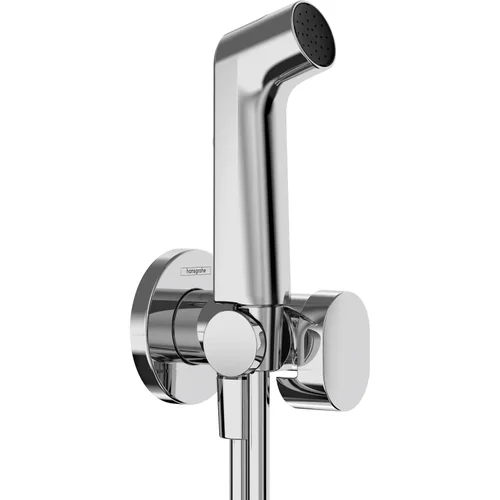 hansgrohe Bidette Handbrause 1jet S EcoSmart für Kaltwasser mit Brausehalter und Brauseschlauch 125 cm Chrom