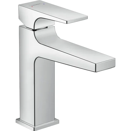 hansgrohe Metropol Einhebel-Waschtischmischer 110 mit Hebelgriff und Push-Open Ablaufgarnitur Chrom
