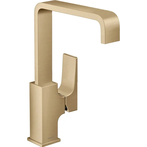 hansgrohe Metropol Einhebel-Waschtischmischer 230 mit Hebelgriff und Push-Open Ablaufgarnitur Brushed Bronze
