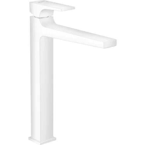 hansgrohe Metropol Einhebel-Waschtischmischer 260 mit Hebelgriff für Aufsatzwaschtische mit Push-Open Ablaufgarnitur Mattweiß