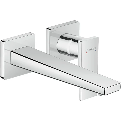 hansgrohe Metropol Einhebel-Waschtischmischer Unterputz für Wandmontage mit Hebelgriff und Auslauf 22,5 cm Chrom