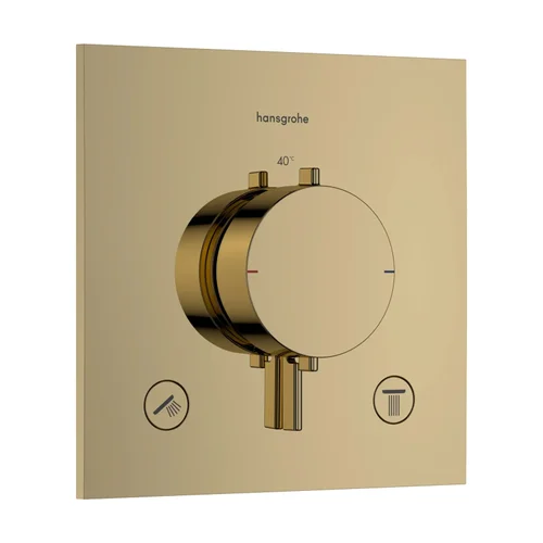 hansgrohe Ecostat Comfort E Thermostat Unterputz für 2 Verbraucher Polished Gold Optic