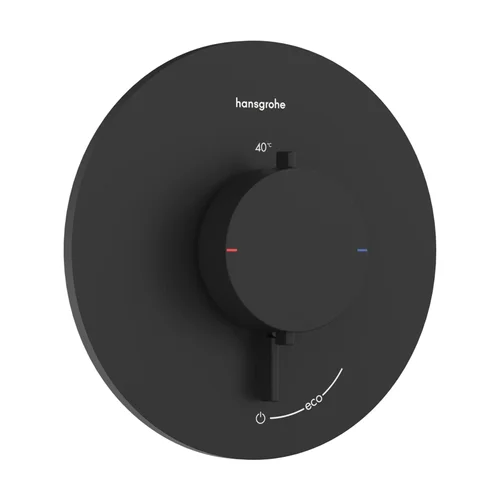 hansgrohe Ecostat Comfort S Thermostat Unterputz für 1 Verbraucher Mattschwarz