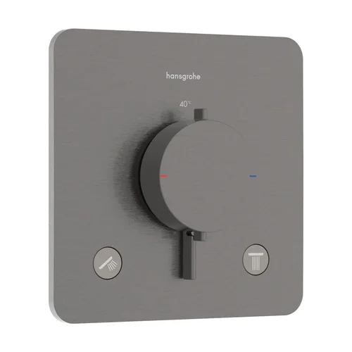 hansgrohe Ecostat Comfort Q Thermostat Unterputz für 2 Verbraucher Brushed Black Chrome